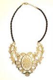 x-Maxi Colar Renda Metal dourado