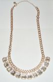 x-Maxi colar Luxo strass redondo